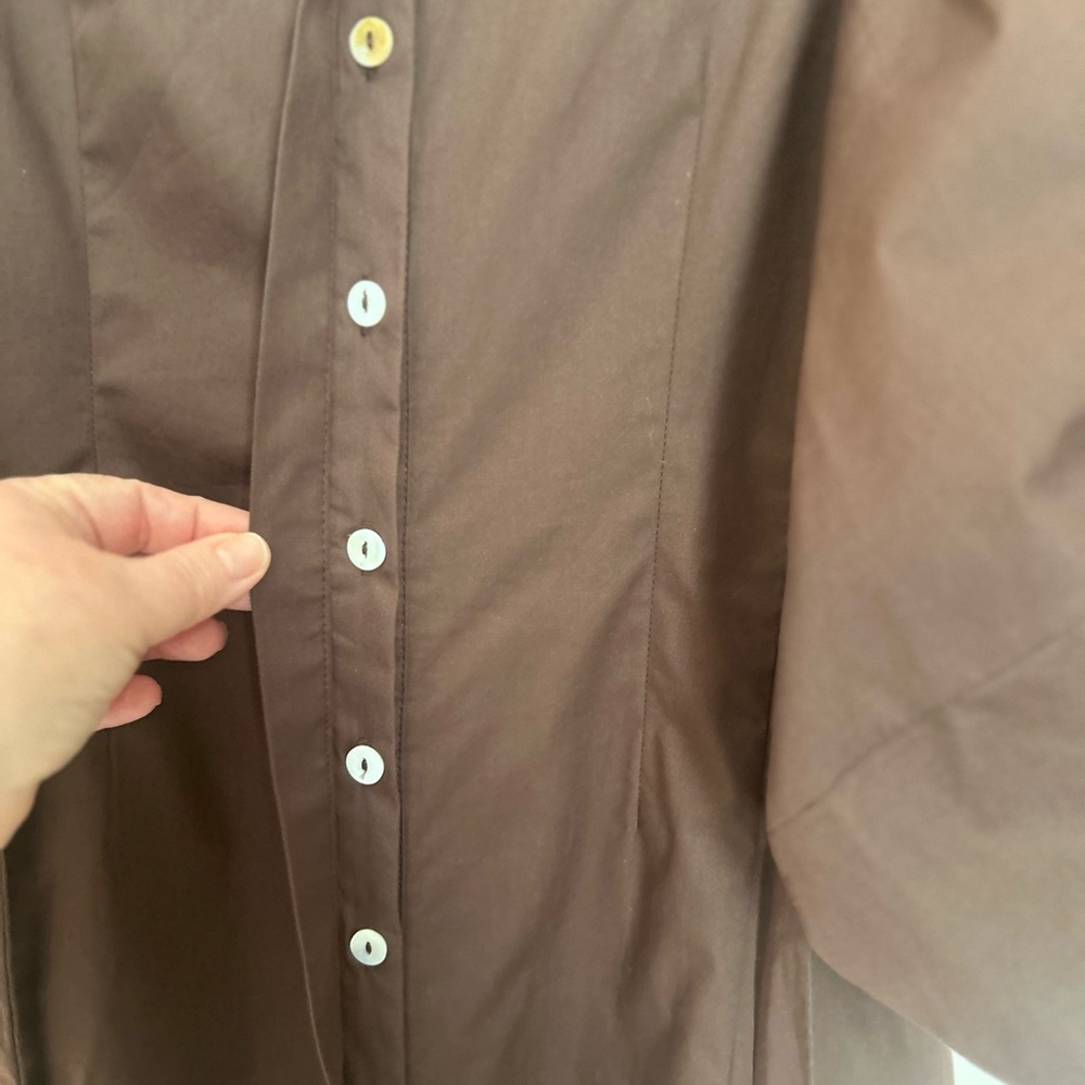 The Brynn Tie-Waist Mini Dress - Mocha Size Small - Picture 7 of 16
